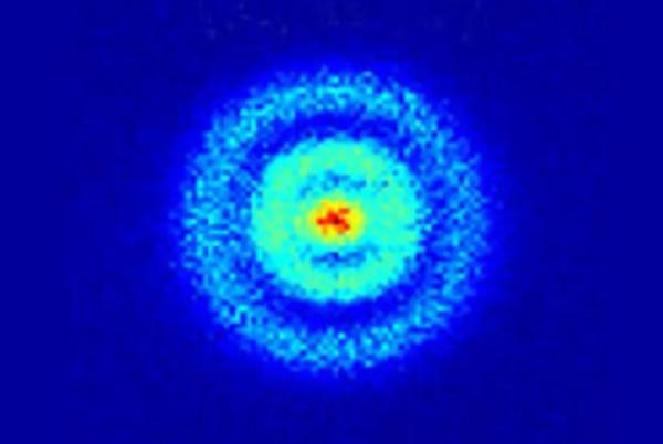 An atom under an electron microscope